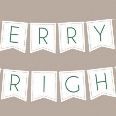 FREE Merry & Bright Banner Download!