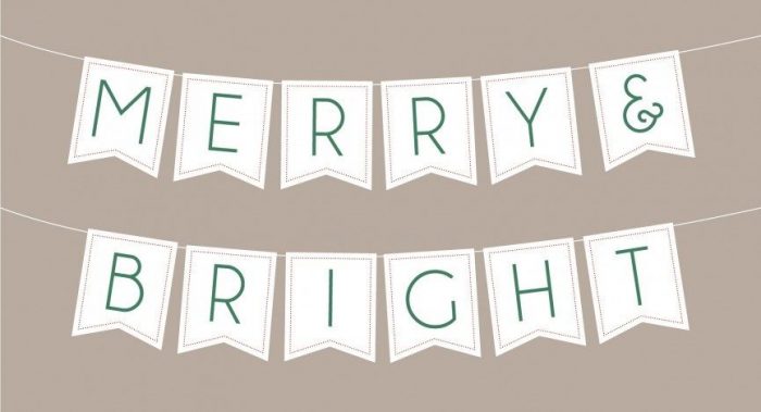 FREE Merry & Bright Banner Download!