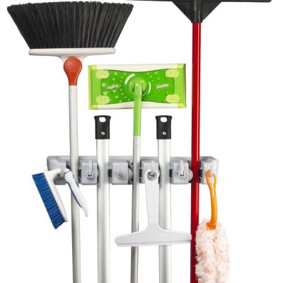 Mop and Broom Wall Mounted Storage & Organizer Just $9.79! (reg. $25.99)