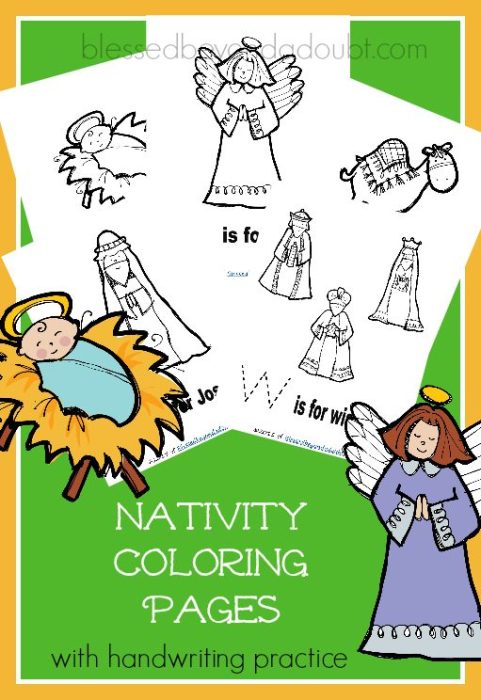 FREE Nativity Coloring Pages!