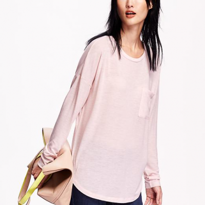 Oversized Rounded-Hem Top Was $19.94 Now Only $13.99!