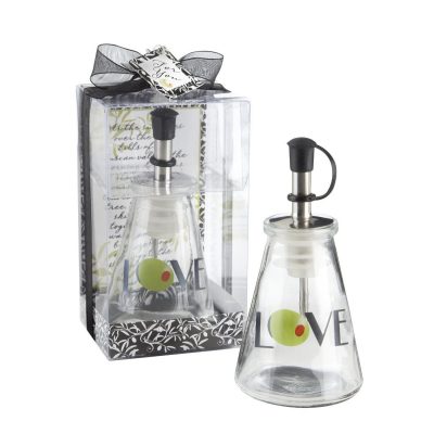 Olive You! Glass LOVE Oil Bottle Only $3.49!