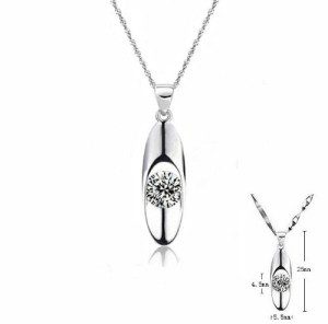Oval Zircon Pendant Just $3.98 + FREE Shipping!