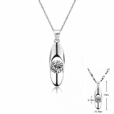 Oval Zircon Pendant Just $2.90 + FREE Shipping!