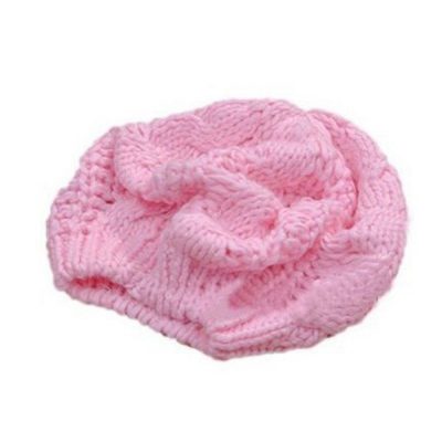 Pink Wool Chunky Knit Beanie Hat Only $3.69 + FREE Shipping!