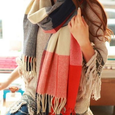 Plaid Warm Winter Scarf Just $5.57 + FREE Shipping!
