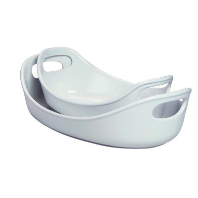 Rachael Ray Stoneware 1-1/4-Quart and 2-1/4-Quart Oval Bubble & Brown Baker Set Just $27.72!