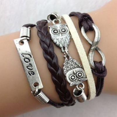 Leather Owl Inspirational Wrap Bracelet As Low As $2 Shipped (Reg. $39.95)!