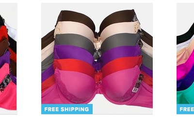 6-Pack Multi-Colored Bras Only $19.99 TOTAL + FREE Shipping (= $3.33 EACH)!