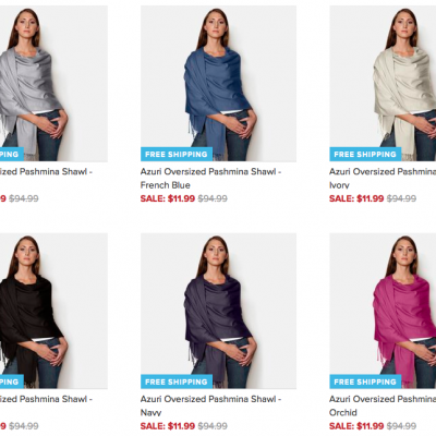 Oversized Pashmina Shawls Only $11.99 + FREE Shipping (was $95)!