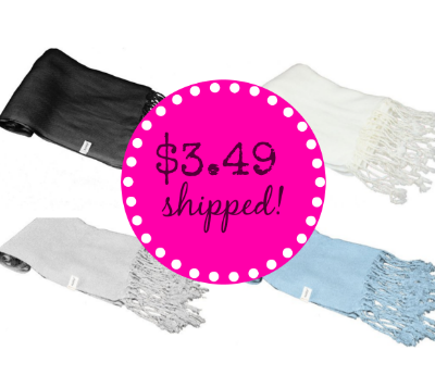 Pashmina Scarves Only $3.49 + FREE Shipping (TONS of Colors)!