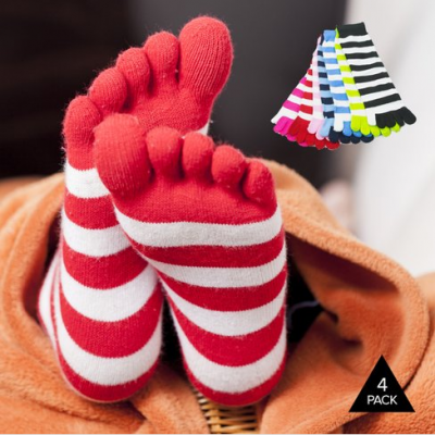 4-Pack Women’s Assorted Color Toe Socks $9.99 + FREE Shipping (Reg. $19.99)!