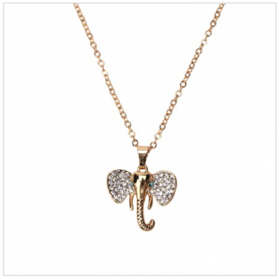 Gold Elephant Head CZ Necklace As Low As $4 SHIPPED (Reg. $30)!