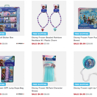 Disney’s Frozen Toys, Stickers and Jewelry Just $4.99 + FREE Shipping!