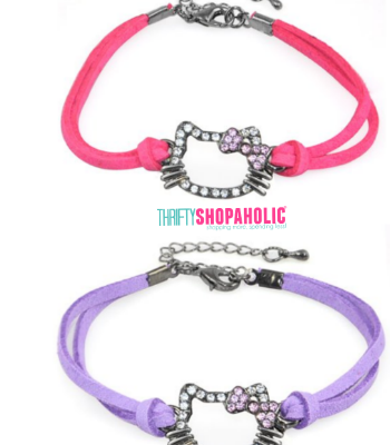 Hello Kitty Leather Rope Bracelets $3.98 + FREE Shipping!
