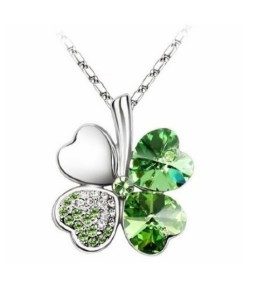 Swarovski Elements Crystal Four Leaf Clover Necklace ONLY $3.49 + FREE Shipping!