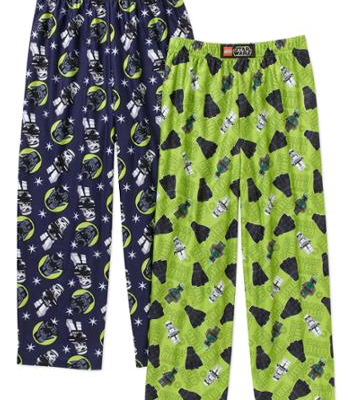 LEGO Star Wars Boys’ Licensed Sleep Pants, 2 Pack Just $4.00! Down From $11.97!