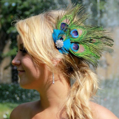 Peacock Feather Hair Accessory Only $2.99 PLUS FREE Shipping!