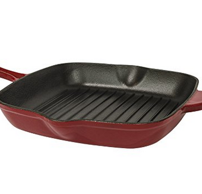 Useful 10 Inch Cast Iron Enamel Non-Stick Square Griddle Only $22.97 (Reg. $89.97)!