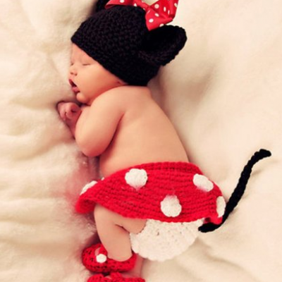 “Minnie Mouse” Style Crocheted Baby Costume Only $9.99 PLUS FREE Shipping!