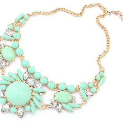 Rhinestone Flower Collar Necklace Only $4.29 Shipped!
