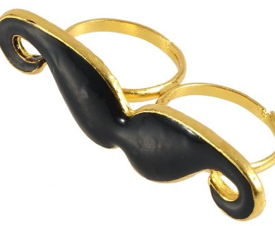 Two Finger Mustache Ring Only $1.38 PLUS FREE Shipping!