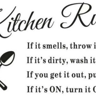 Kitchen Rules Wall Decal Just $2.47 + FREE Shipping!