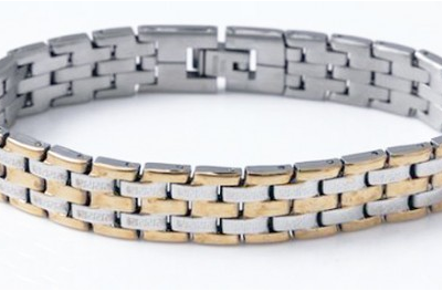 Handsome Stainless Steel Men’s Link TwoTone Bracelet Just $8.49 Down From $69.99! Ships FREE!