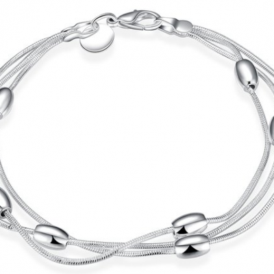 FREE Sterling Silver Elegant Oval Beads Chain! Down From $99.99!