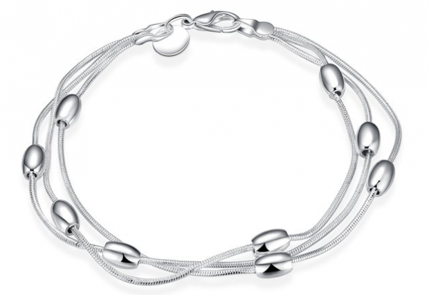 FREE Sterling Silver Elegant Oval Beads Chain! Down From $99.99!