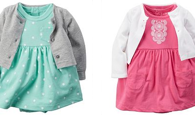 Carter’s Baby Girl Cardigan Dress Sets Only $9.90! Down From $24.00! Plus FREE Carter’s Bodysuit!