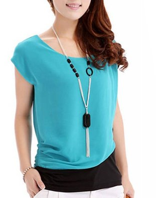 Block Color Short Sleeve Top Only $6.00 PLUS FREE Shipping!