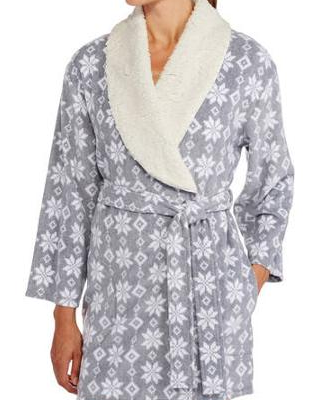 I Appel Women’s Shawl Collar Sherpa Lined Stretch Fleece Robe Just $6.50 Down From $18.99 At Walmart!