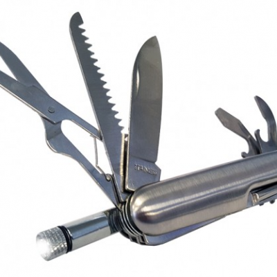 Journey’s Edge 13 Function Swiss Everything Pocket Tool with LED Flashlight Just $3.99 Down From $19.99! Ships FREE!