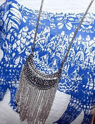 Moon and Tassels Pendant Only $2.95 PLUS FREE Shipping!