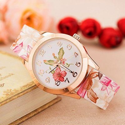 Silicone Printed Flower Watch Only $4.79 + FREE Shipping!