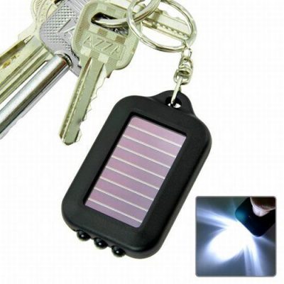 Solar-Powered LED Flashlight With Keychain Only $3.26 + FREE Shipping!