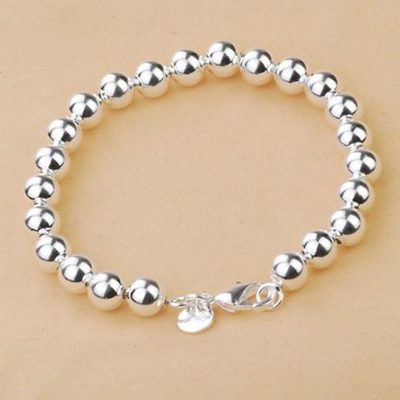 Sterling Silver Beads Chain Bracelet Just $3.45 + FREE Shipping!