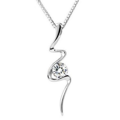 1-Stone Swirl Journey Necklace Just $3.64 + FREE Shipping!