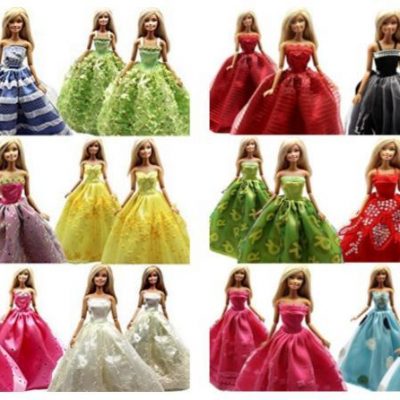 Handmade Fashion Wedding Party Gown Dresses & Clothes For Barbie Doll Just $8 Down From $16!  FREE Shipping!