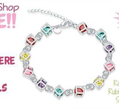 FREE Rainbow Colored Rubix Cube Sterling Silver Charms! Down From $100!
