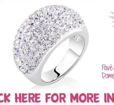 Pavé-Set Crystal Dome Band Ring Only $10.99! Ships FREE!