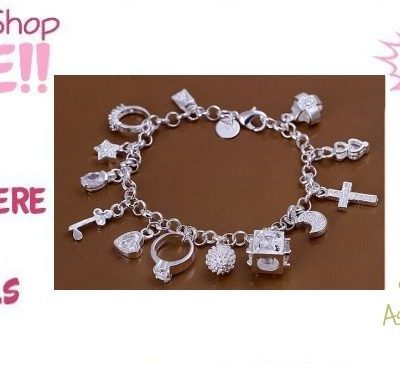 Silver Charms Bracelet Just $5.99! Down From $100! Ships FREE!