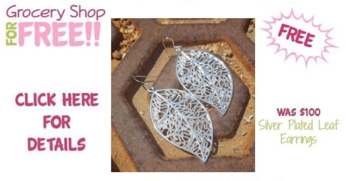FREE Silver Plated Leaf Earrings! Down From $99.99!