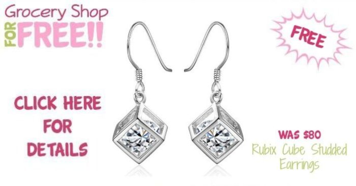 FREE Rubix Cube Studded Earrings! Down From $79.99!