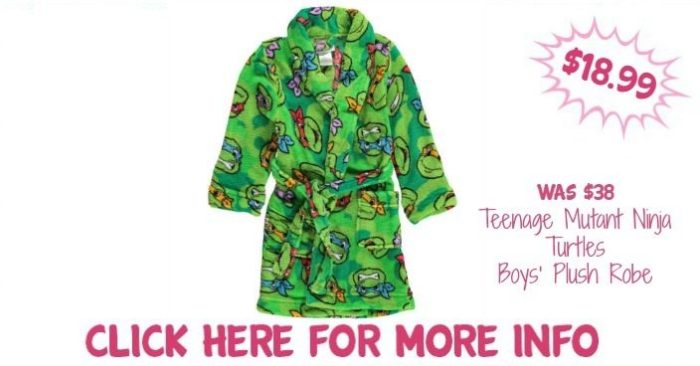 Teenage Mutant Ninja Turtles Boys' Plush Robe Just $18.99! Down From $38!