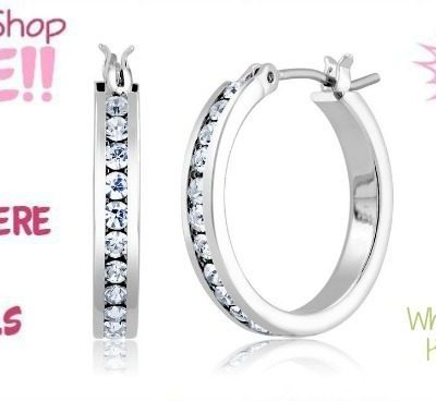 White Gold Plated Hoop Earrings Just $6.99! Down From $99.99!