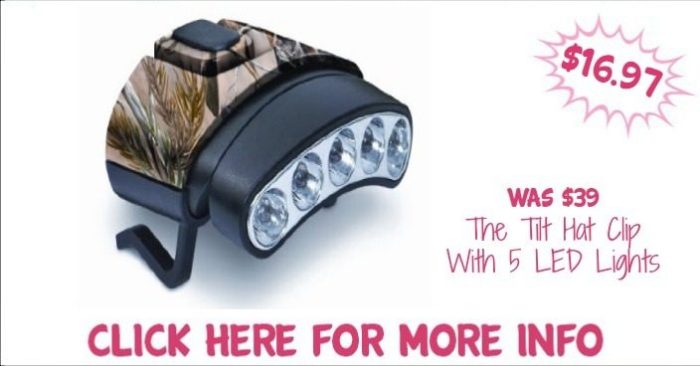 The Tilt Hat Clip With 5 LED Lights Just $16.97! Down From $39!