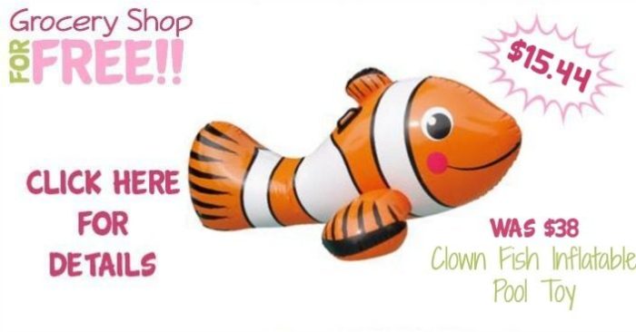 Clown Fish Inflatable Pool Toy Just $15.44! Down From $38!