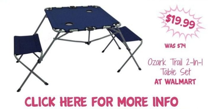 Ozark Trail 2-In-1 Table Set Just $19.99! Down From $74!